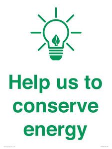 Help us to conserve energy 